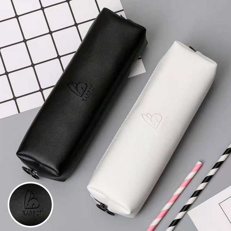 Kandiline pliiatsiümbris Nahast pliiatsikott Vintage retro tõmblukuga pliiatsiümbris kirjatarvete kotid õpilaste kontoritarvete jaoks