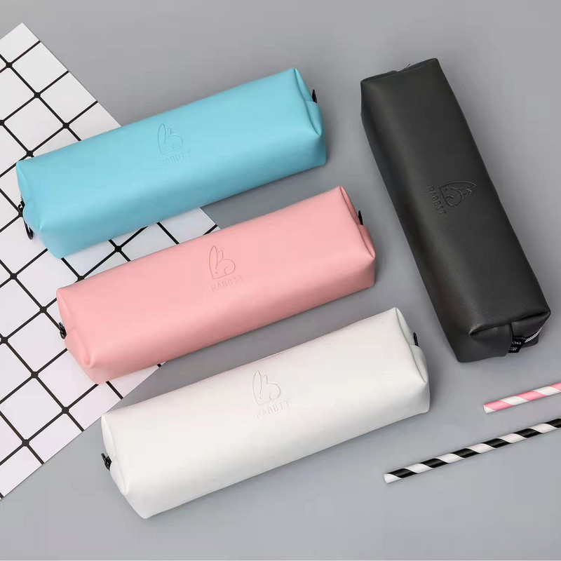 Kandiline pliiatsiümbris Nahast pliiatsikott Vintage retro tõmblukuga pliiatsiümbris kirjatarvete kotid õpilaste kontoritarvete jaoks