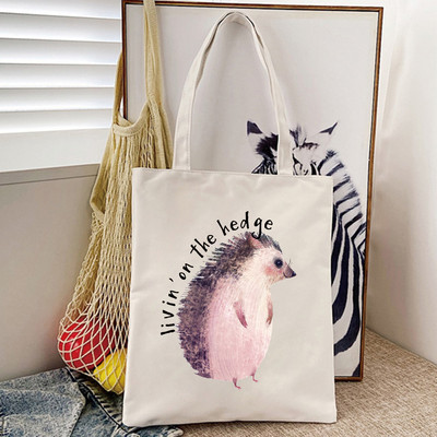 Prekrasne ručne torbice s printom cvijeća na ježu Ženske torbe na rame Ležerne platnene torbe za kupnju Djevojačke torbe Elegantna velika torba femme