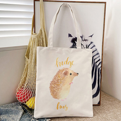 Prekrasne ručne torbice s printom cvijeća na ježu Ženske torbe na rame Ležerne platnene torbe za kupnju Djevojačke torbe Elegantna velika torba femme