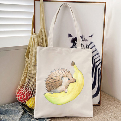 Prekrasne ručne torbice s printom cvijeća na ježu Ženske torbe na rame Ležerne platnene torbe za kupnju Djevojačke torbe Elegantna velika torba femme