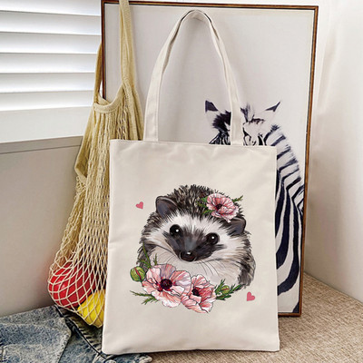 Prekrasne ručne torbice s printom cvijeća na ježu Ženske torbe na rame Ležerne platnene torbe za kupnju Djevojačke torbe Elegantna velika torba femme