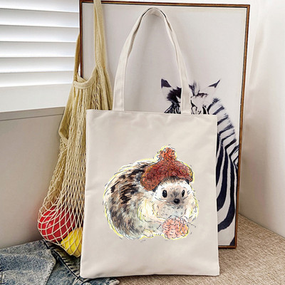 Prekrasne ručne torbice s printom cvijeća na ježu Ženske torbe na rame Ležerne platnene torbe za kupnju Djevojačke torbe Elegantna velika torba femme