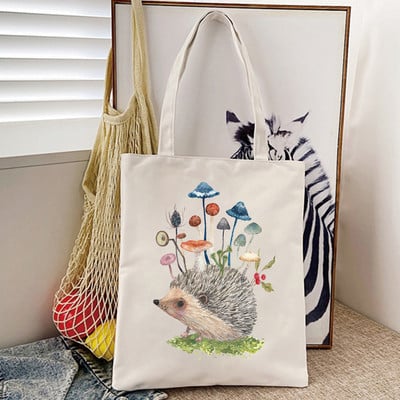 Prekrasne ručne torbice s printom cvijeća na ježu Ženske torbe na rame Ležerne platnene torbe za kupnju Djevojačke torbe Elegantna velika torba femme