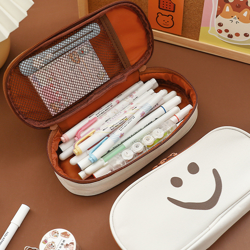 EZONE armas karu pliiatsikott õpilastele kirjatarbed Kawai multifilmi pliiatsikott Suure mahutavusega hoiukott Kosmeetikakott koolitarbed