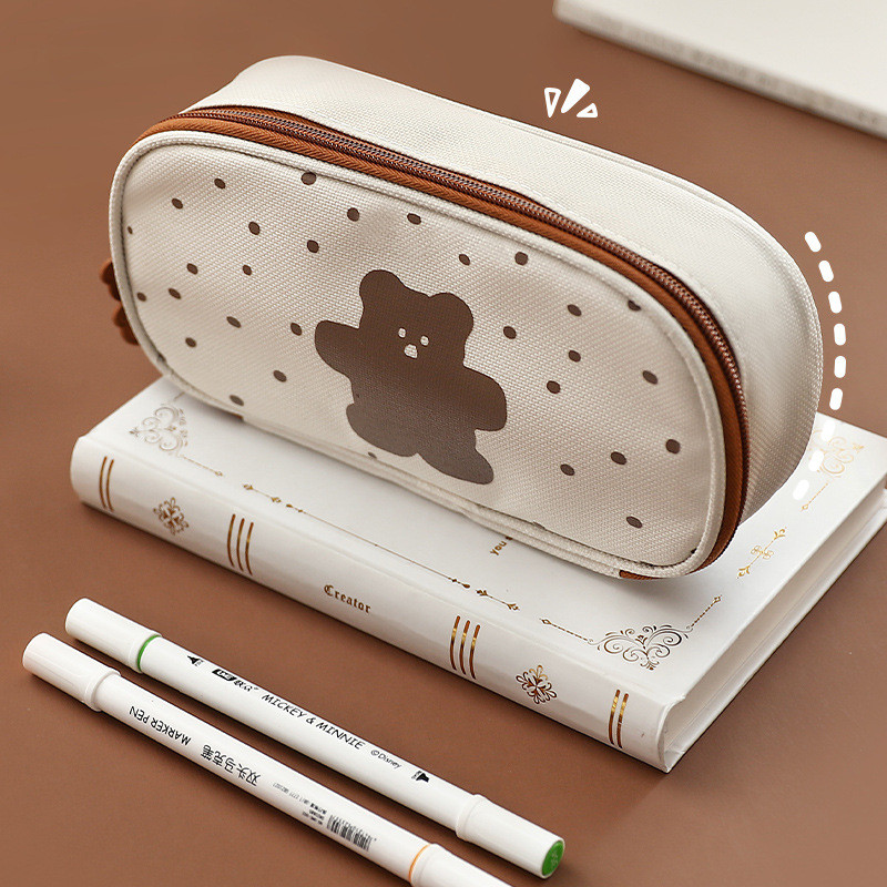 EZONE armas karu pliiatsikott õpilastele kirjatarbed Kawai multifilmi pliiatsikott Suure mahutavusega hoiukott Kosmeetikakott koolitarbed