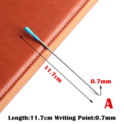 5/8/10/20 bucăți/set GENKKY rezerve de pix cu bile cu ridicata, 0,7 mm, cu lungime diferită, cu cerneală albastră și neagră.