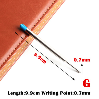 5/8/10/20 bucăți/set GENKKY rezerve de pix cu bile cu ridicata, 0,7 mm, cu lungime diferită, cu cerneală albastră și neagră.