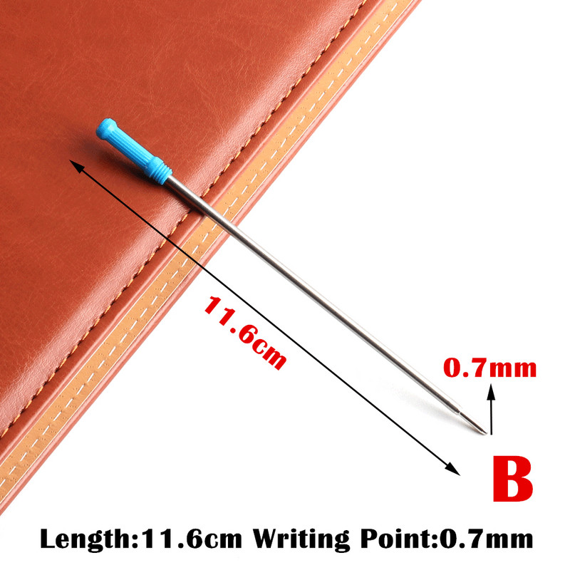 5/8/10/20 bucăți/set GENKKY rezerve de pix cu bile cu ridicata, 0,7 mm, cu lungime diferită, cu cerneală albastră și neagră.