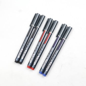 Висококачествена гел химикалка 0,7 mm с голям капацитет Черно/синьо/червено мастило Химикалки Гладко писане Гел мастило Офис канцеларски материали 6 бр./лот