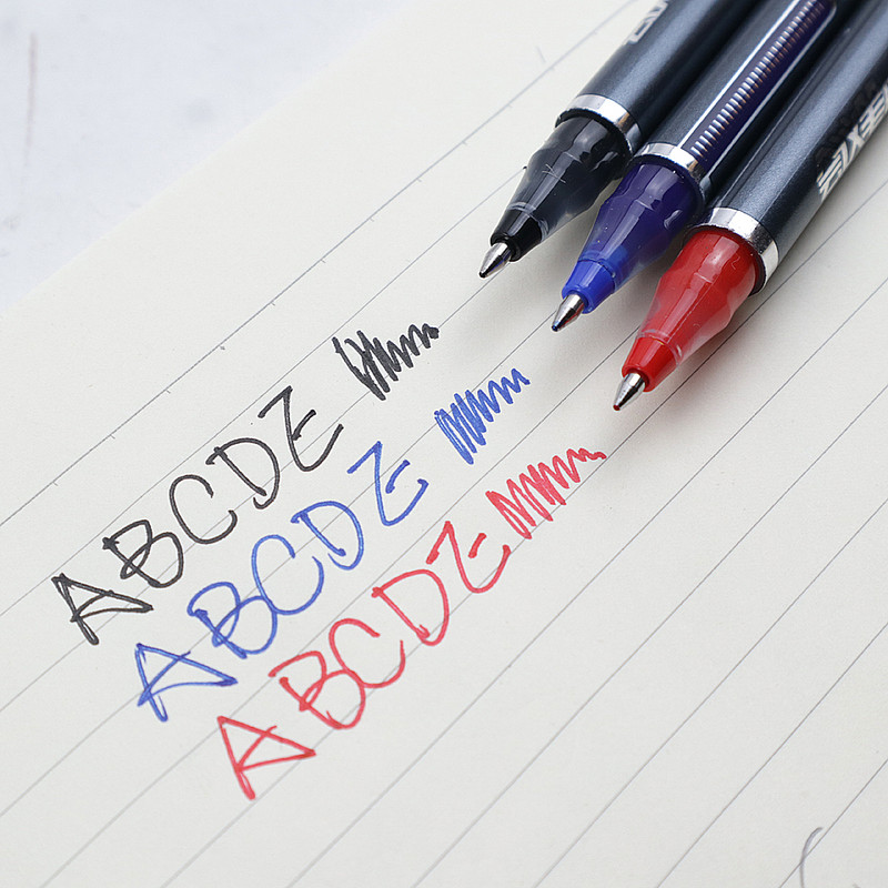 Stilo cu gel de calitate superioară, 0,7 mm, de mare capacitate, pixuri cu cerneală negru/albastru/roșu, pentru scris neted, cerneală cu gel, articole de papetărie de birou, 6 buc/lot