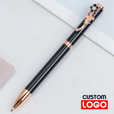 Nova modna olovka Pearl Peach Blossom Pen Poslovna uredska olovka za natpise Veleprodajna reklamna metalna kemijska olovka Prilagođeni logotip Studentski dar