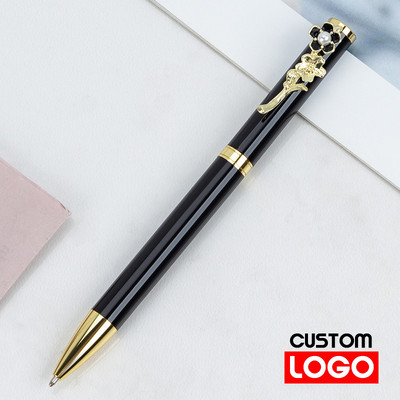 Nova modna olovka Pearl Peach Blossom Pen Poslovna uredska olovka za natpise Veleprodajna reklamna metalna kemijska olovka Prilagođeni logotip Studentski dar