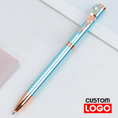 Nova modna olovka Pearl Peach Blossom Pen Poslovna uredska olovka za natpise Veleprodajna reklamna metalna kemijska olovka Prilagođeni logotip Studentski dar