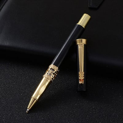 Visokokvalitetna kemijska olovka od punog metala Dragon Crystal Valjkasta uredska poslovna muška olovka za pisanje Kupi 2 Pošalji poklon