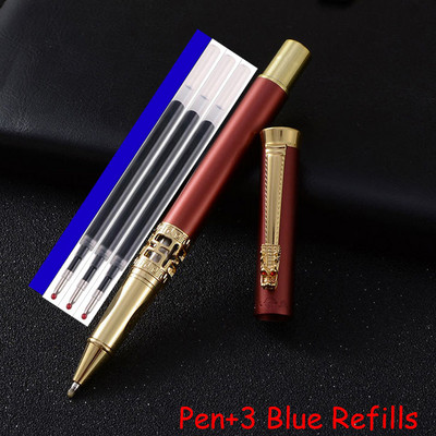 Visokokvalitetna kemijska olovka od punog metala Dragon Crystal Valjkasta uredska poslovna muška olovka za pisanje Kupi 2 Pošalji poklon