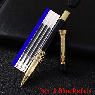 Visokokvalitetna kemijska olovka od punog metala Dragon Crystal Valjkasta uredska poslovna muška olovka za pisanje Kupi 2 Pošalji poklon