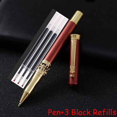 Visokokvalitetna kemijska olovka od punog metala Dragon Crystal Valjkasta uredska poslovna muška olovka za pisanje Kupi 2 Pošalji poklon