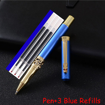 Visokokvalitetna kemijska olovka od punog metala Dragon Crystal Valjkasta uredska poslovna muška olovka za pisanje Kupi 2 Pošalji poklon