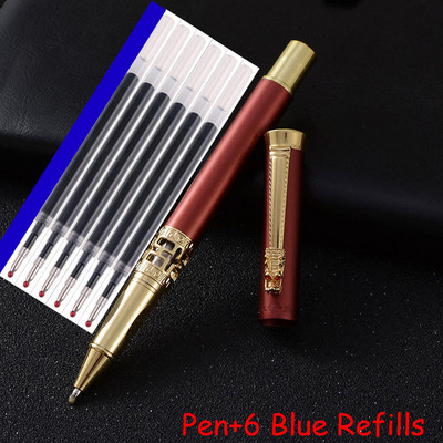 Visokokvalitetna kemijska olovka od punog metala Dragon Crystal Valjkasta uredska poslovna muška olovka za pisanje Kupi 2 Pošalji poklon