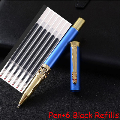 Visokokvalitetna kemijska olovka od punog metala Dragon Crystal Valjkasta uredska poslovna muška olovka za pisanje Kupi 2 Pošalji poklon