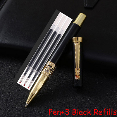 Visokokvalitetna kemijska olovka od punog metala Dragon Crystal Valjkasta uredska poslovna muška olovka za pisanje Kupi 2 Pošalji poklon