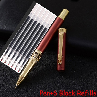 Visokokvalitetna kemijska olovka od punog metala Dragon Crystal Valjkasta uredska poslovna muška olovka za pisanje Kupi 2 Pošalji poklon