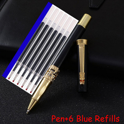 Visokokvalitetna kemijska olovka od punog metala Dragon Crystal Valjkasta uredska poslovna muška olovka za pisanje Kupi 2 Pošalji poklon