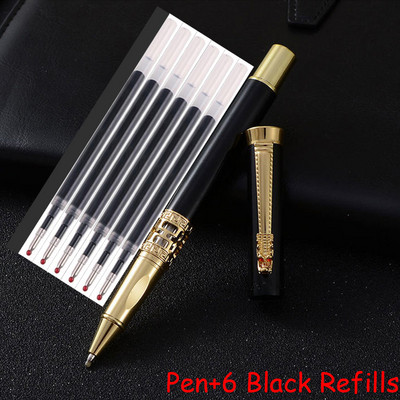 Visokokvalitetna kemijska olovka od punog metala Dragon Crystal Valjkasta uredska poslovna muška olovka za pisanje Kupi 2 Pošalji poklon