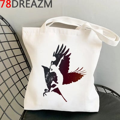 Haikyuu torba za kupovinu pamučna vrećica za višekratnu upotrebu shopper bolsa torba od jute torba tkanina reciclaje sac toile