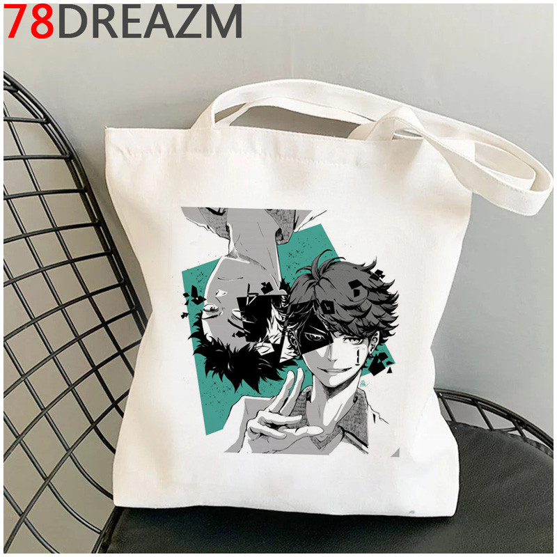 Haikyuu torba za kupovinu pamučna vrećica za višekratnu upotrebu shopper bolsa torba od jute torba tkanina reciclaje sac toile
