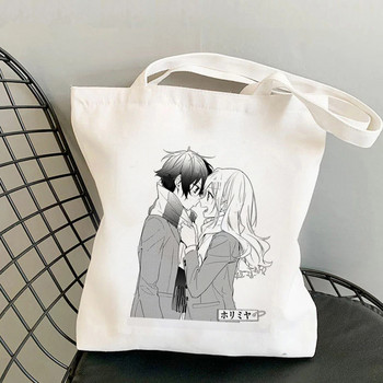 Shopper Cartoons Honey Moon Bee τυπωμένη τσάντα tote Γυναικεία Harajuku Shopper τσάντα για κορίτσι ώμου Τσάντα αγορών Lady Canvas bag