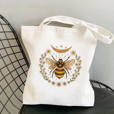 Shopper Cartoons Honey Moon Bee tote Tote Bag Ženska Harajuku Shopper Ručna torba Djevojačka torba na rame Ženska platnena torba