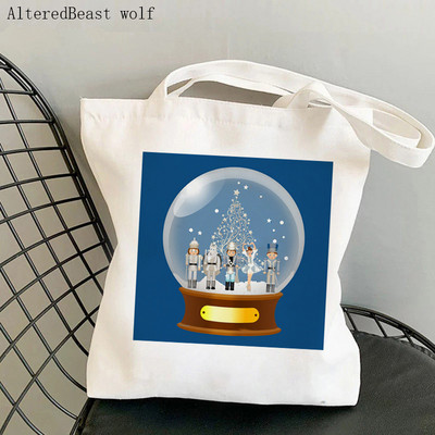 Ženska torba za kupovinu, božićna baletna torba Orašar Harajuku platnena torba za kupovinu, torba za djevojčice, ženska torba na rame