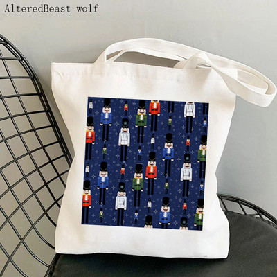 Ženska torba za kupovinu, božićna baletna torba Orašar Harajuku platnena torba za kupovinu, torba za djevojčice, ženska torba na rame