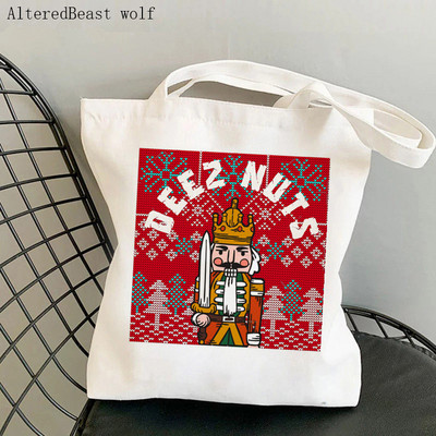 Ženska torba za kupovinu, božićna baletna torba Orašar Harajuku platnena torba za kupovinu, torba za djevojčice, ženska torba na rame