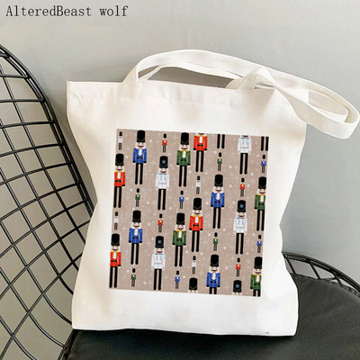 Ženska torba za kupovinu, božićna baletna torba Orašar Harajuku platnena torba za kupovinu, torba za djevojčice, ženska torba na rame