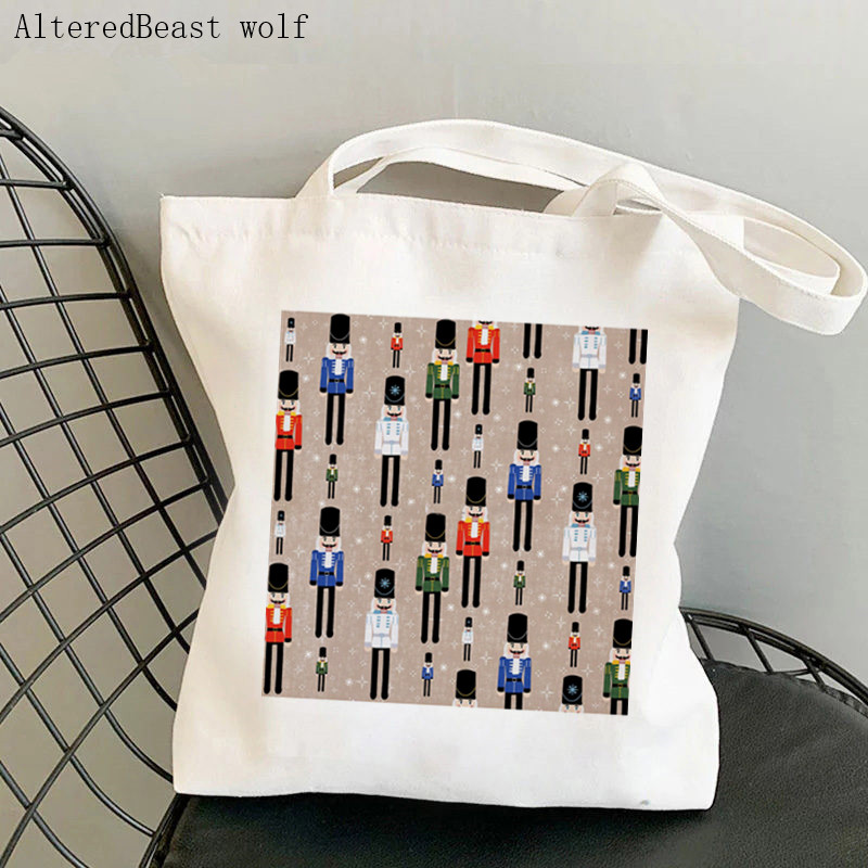 Ženska torba za kupovinu, božićna baletna torba Orašar Harajuku platnena torba za kupovinu, torba za djevojčice, ženska torba na rame