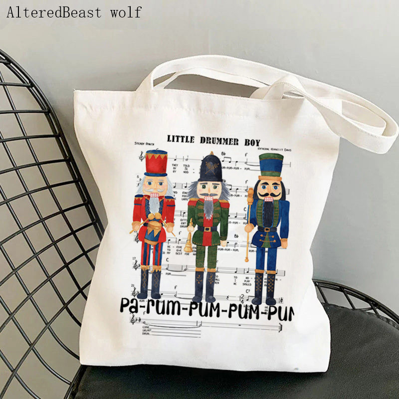 Ženska torba za kupovinu, božićna baletna torba Orašar Harajuku platnena torba za kupovinu, torba za djevojčice, ženska torba na rame