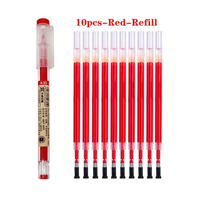 Olovke s gelom od 0,35 mm, crvena/crna/plava, šipka za punjenje tinte, japanska olovka za ručku, školski uredski pribor za pisanje.