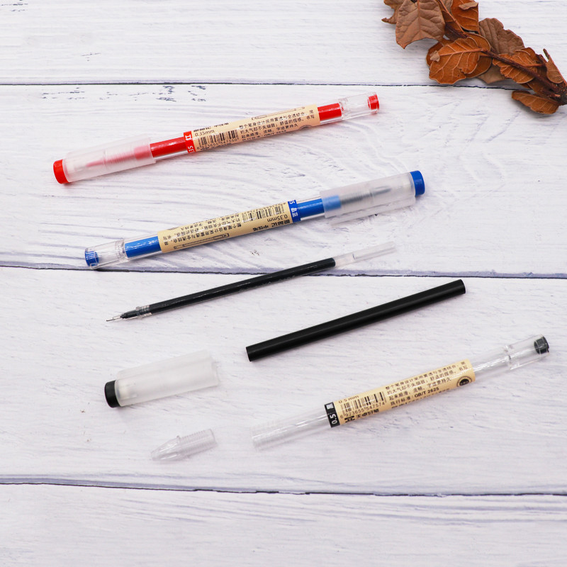 Olovke s gelom od 0,35 mm, crvena/crna/plava, šipka za punjenje tinte, japanska olovka za ručku, školski uredski pribor za pisanje.