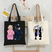 Wednesday i Enid platnena torba s printom Ženska torba na rame Modne velike torbe za kupnju velikih kapaciteta