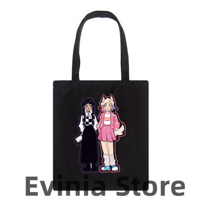 Wednesday i Enid platnena torba s printom Ženska torba na rame Modne velike torbe za kupnju velikih kapaciteta