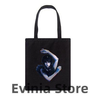 Wednesday i Enid platnena torba s printom Ženska torba na rame Modne velike torbe za kupnju velikih kapaciteta