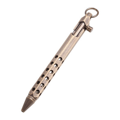 Pix cu cerneală cu gel din alamă solidă, instrument de scris cu șuruburi retro hexagonale, rechizite de papetărie de birou pentru școală