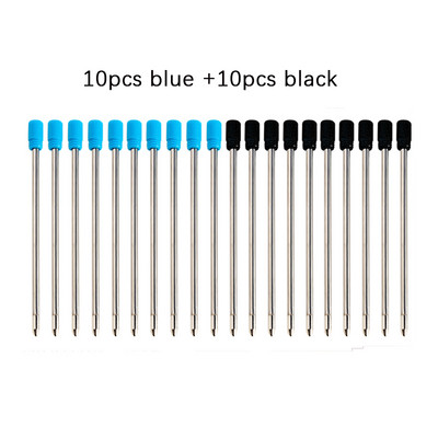 20 tk 0,5 mm metallist rullpliiatsi täitmine 70 mm pikkus Crystal Diamond pliiatsi jaoks 7 cm Vahetatav metallist pastapliiatsi täitmine kontoriäri