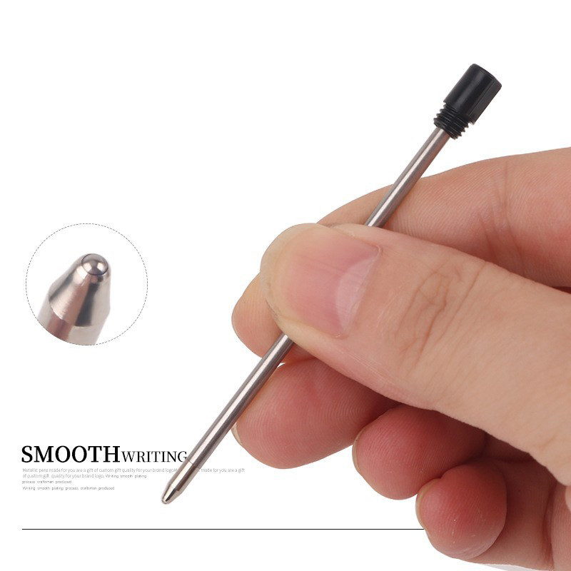 20 tk 0,5 mm metallist rullpliiatsi täitmine 70 mm pikkus Crystal Diamond pliiatsi jaoks 7 cm Vahetatav metallist pastapliiatsi täitmine kontoriäri