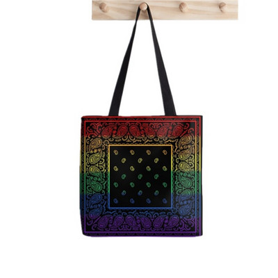 2021. shopper zelena torba s uzorkom bandana ženska torba Harajuku shopper torba za djevojku torba za kupovinu na rame ženska platnena torba