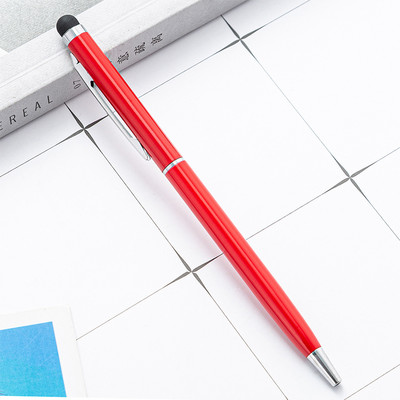 Novi prilagođeni LOGO Metalni kapacitivni zaslon osjetljiv na dodir Kemijske olovke Višenamjenska poklon olovka u boji Ručno izrađen uredski pribor za pisanje