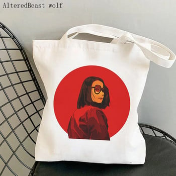 Γυναικεία τσάντα ώμου Mitski Cartoon τυπωμένη τσάντα Harajuku Shopping Canvas Shopper Τσάντα για κορίτσι Τσάντα ώμου Tote Lady Bag